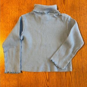 Vintage Wonder Kids Blue Ribbed Turtleneck Top